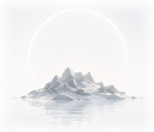 A calm floating island